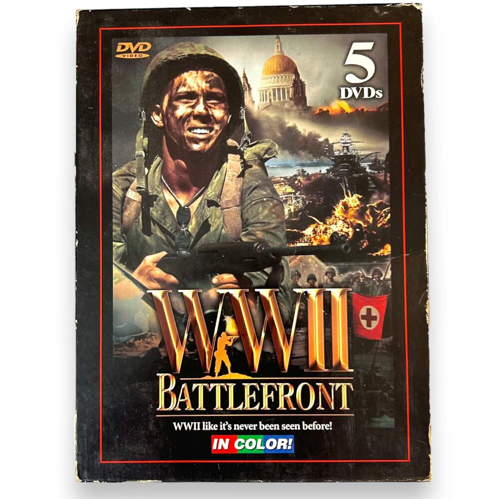 WWII Battlefront In Color! 5 DVD Set WWII Like It's Never Been Seen Before 2003